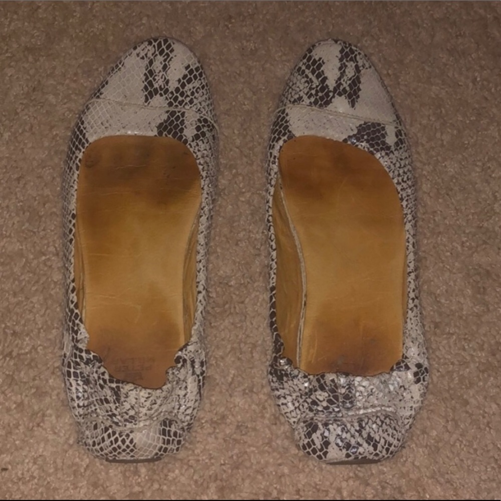 Peter Millar Snakeskin Ballet Comfort Flats